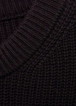 MANGO Kardigany I Swetry*Sweter z bawełnianej prążkowanej dzianiny