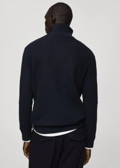 MANGO Kardigany I Swetry*Sweter z drobną teksturą i zapięciem na zamek pod szyją