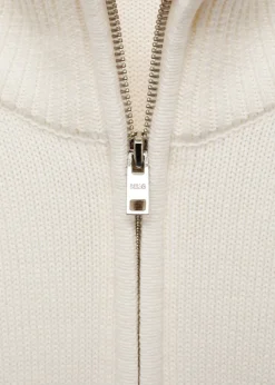 MANGO Kardigany I Swetry*Sweter z dzianiny średniej grubości z półgolfem na zamek