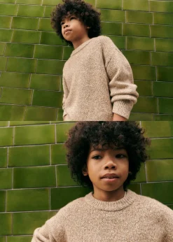 Dzieci MANGO Swetry I Kardigany*Sweter z dzianiny w jodełkę