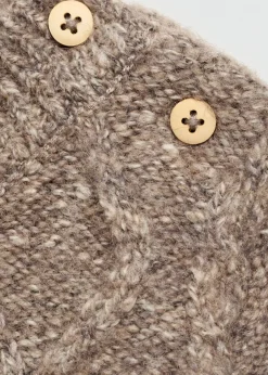 Dzieci MANGO Swetry I Kardigany*Sweter z dzianiny w warkocze z zapięciem na guziki