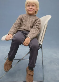 Dzieci MANGO Swetry I Kardigany*Sweter z dzianiny w warkocze z zapięciem na guziki