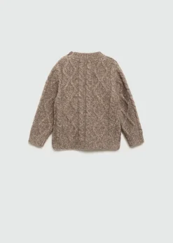 Dzieci MANGO Swetry I Kardigany*Sweter z dzianiny w warkocze z zapięciem na guziki