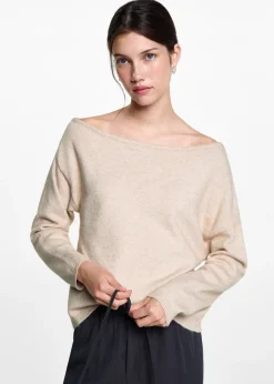 MANGO Swetry I Kardigany*Sweter z dzianiny z dekoltem w łódkę