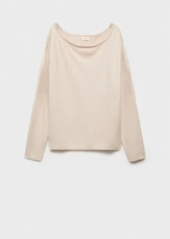 MANGO Swetry I Kardigany*Sweter z dzianiny z dekoltem w łódkę