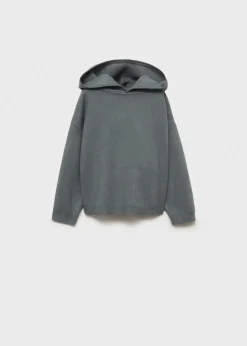 Dzieci MANGO Swetry I Kardigany*Sweter z dzianiny z kapturem