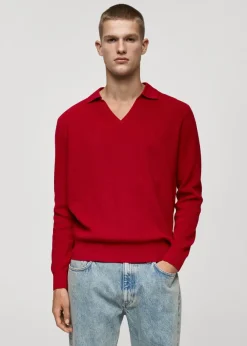 MANGO Kardigany I Swetry|Koszulki Polo*Sweter z dzianiny z kołnierzykiem polo