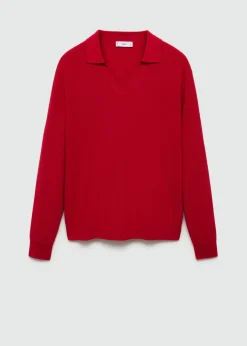 MANGO Kardigany I Swetry|Koszulki Polo*Sweter z dzianiny z kołnierzykiem polo