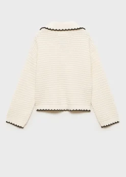 Dzieci MANGO Swetry I Kardigany*Sweter z dzianiny z kołnierzem