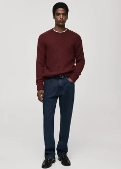 MANGO Kardigany I Swetry*Sweter z dzianiny z mieszanki wełny i bawełny