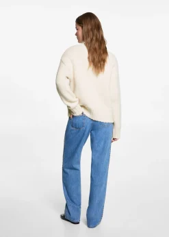 MANGO Swetry I Kardigany*Sweter z dzianiny z motywem kwiatów