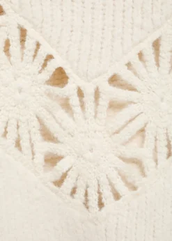 MANGO Swetry I Kardigany*Sweter z dzianiny z motywem kwiatów