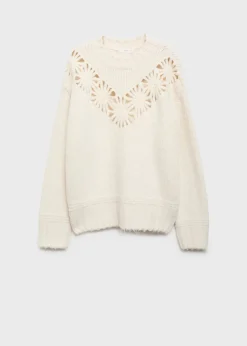 MANGO Swetry I Kardigany*Sweter z dzianiny z motywem kwiatów