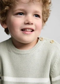 Dzieci MANGO Swetry I Kardigany*Sweter z dzianiny z ozdobnymi guzikami