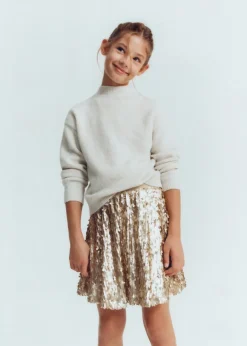 Dzieci MANGO Swetry I Kardigany*Sweter z dzianiny z półgolfem