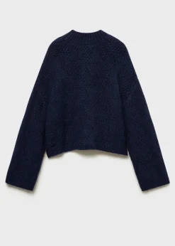 Dzieci MANGO Swetry I Kardigany*Sweter z dzianiny z półgolfem
