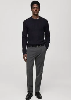 MANGO Kardigany I Swetry*Sweter z dzianiny z warkoczami