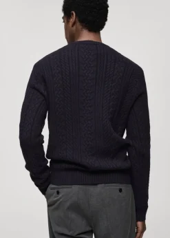 MANGO Kardigany I Swetry*Sweter z dzianiny z warkoczami