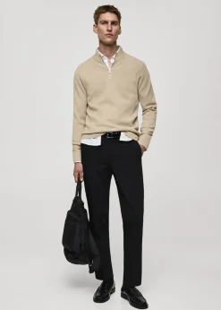 MANGO Kardigany I Swetry*Sweter z dzianiny z zapięciem na zamek