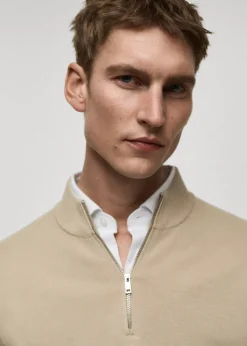 MANGO Kardigany I Swetry*Sweter z dzianiny z zapięciem na zamek