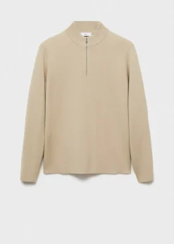 MANGO Kardigany I Swetry*Sweter z dzianiny z zapięciem na zamek