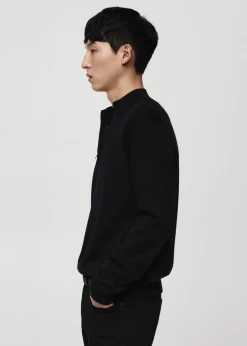 MANGO Kardigany I Swetry*Sweter z golfem na zamek ze 100% wełny merynosa