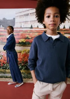 Dzieci MANGO Swetry I Kardigany*Sweter z kołnierzykiem polo