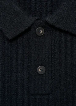 MANGO Kardigany I Swetry|Koszulki Polo*Sweter z kołnierzykiem polo z prążkowanej dzianiny