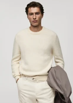 MANGO Kardigany I Swetry*Sweter z mieszanki wełny i alpaki