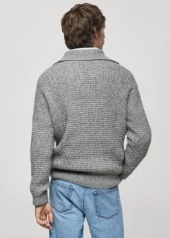 MANGO Kardigany I Swetry|Koszulki Polo*Sweter z plecionym kołnierzykiem polo