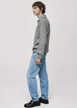 MANGO Kardigany I Swetry|Koszulki Polo*Sweter z plecionym kołnierzykiem polo