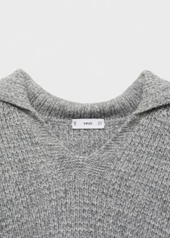MANGO Kardigany I Swetry|Koszulki Polo*Sweter z plecionym kołnierzykiem polo