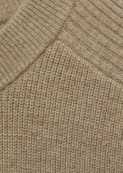 MANGO Kardigany I Swetry*Sweter z prążkowanej dzianiny wełnianej