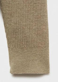 MANGO Kardigany I Swetry*Sweter z prążkowanej dzianiny wełnianej