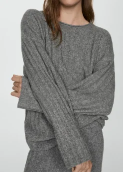 MANGO Swetry I Kardigany|Piżamy*Sweter z prążkowanej dzianiny