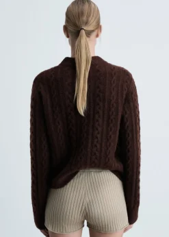 MANGO Swetry I Kardigany|Piżamy*Sweter z warkoczami i okrągłym dekoltem