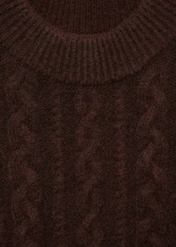 MANGO Swetry I Kardigany|Piżamy*Sweter z warkoczami i okrągłym dekoltem