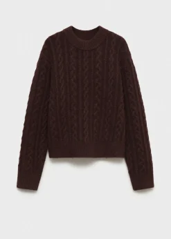 MANGO Swetry I Kardigany|Piżamy*Sweter z warkoczami i okrągłym dekoltem