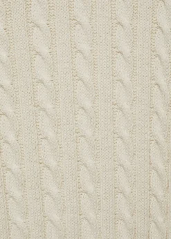 MANGO Kardigany I Swetry*Sweter z warkoczami z mieszanki wełny