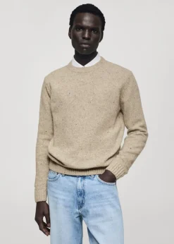 MANGO Kardigany I Swetry*Sweter z wełnianej melanżowej dzianiny