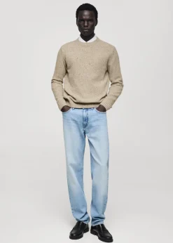 MANGO Kardigany I Swetry*Sweter z wełnianej melanżowej dzianiny