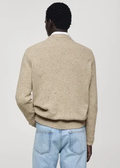 MANGO Kardigany I Swetry*Sweter z wełnianej melanżowej dzianiny