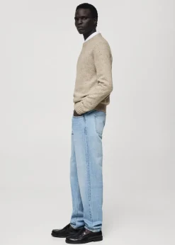 MANGO Kardigany I Swetry*Sweter z wełnianej melanżowej dzianiny