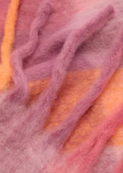 MANGO Więcej Akcesoriów*Szalik w kratę z frędzlami