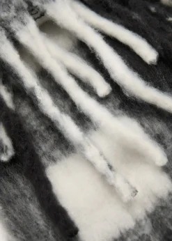 MANGO Więcej Akcesoriów*Szalik w kratę z frędzlami