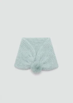 Dzieci MANGO Akcesoria*Szalik z dzianiny z pomponem