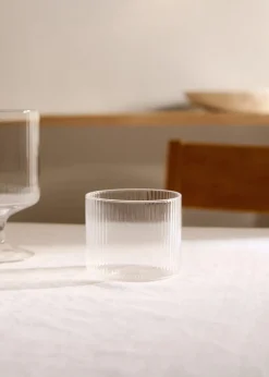 MANGO Szklanki I Kieliszki*Szklanka ze szkła z fakturą w linie