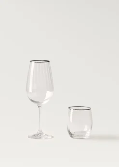 MANGO Szklanki I Kieliszki*Szklanka ze szkła z fakturą w paski