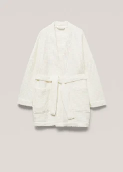 MANGO Szlafroki*Szlafrok z 100% bawełny z gofrową fakturą