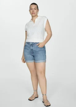 MANGO Krótkie Spodenki*Szorty dżinsowe mom fit